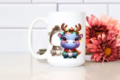 Expressive Baby Hippo with Tea Cup, Transparent PNG Product Image 2