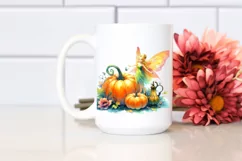 Vibrant Fairy with Pumpkin | Sublimation Clipart Product Image 2