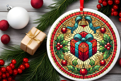 Round Christmass Ornament PNG Product Image 2
