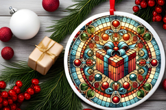 Round Christmass Ornament PNG Product Image 2