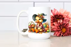 Colorful Baby Duck Autumn | Sublimation | Clipart Product Image 2
