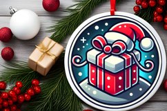 Round Christmas Ornament Sublimation|Clipart Product Image 2