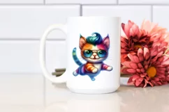 Cute Baby Cat Jumping PNG Product Image 2