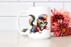 Funny Jumping Baby Cat PNG Product Image 2