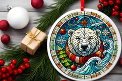 Round Christmass Ornament PNG Product Image 2