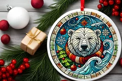 Round Christmas Ornament Sublimation|Clipart Product Image 2