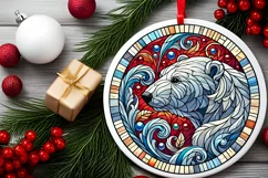 Round Christmas Ornament Sublimation|Clipart Product Image 2