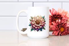 Detailed Stained Zinnia | Sublimation | Clipart Product Image 2