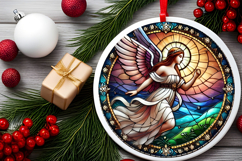 Round Christmass Ornament PNG Product Image 2