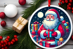 Round Christmass Ornament PNG Product Image 2