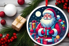 Round Christmas Ornament Sublimation|Clipart Product Image 2