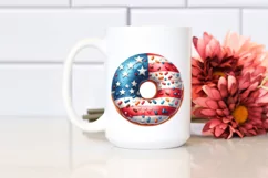 Vintage Donut Watercolor Sublimation Clipart Product Image 2