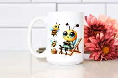 Cute Bee Big Eyes Beach Chair Clipart Product Image 2