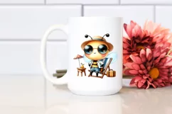 Cute Bee Big Eyes Beach Chair Clipart Product Image 2