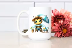 Cute Bee Big Eyes Beach Chair Clipart Product Image 2
