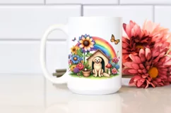 Colorful Dog House Illustration with Rainbow | Sublimation | Product Image 2