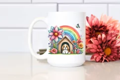 Colorful Dog House Illustration with Rainbow | Sublimation | Product Image 2