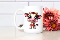 Funny Baby Cow with Shoes Clipart Product Image 2