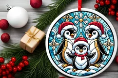 Round Christmas Ornament Sublimation|Clipart Product Image 1