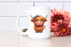 Funny Expressive Highland Cow PNG Product Image 2