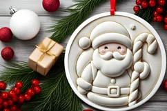 Round Christmas Ornament Sublimation|Clipart Product Image 1