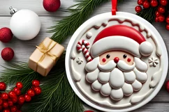 Round Christmas Ornament Sublimation|Clipart Product Image 1