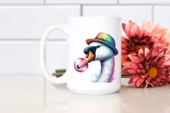 Quirky Swan Wearing Hat | Clipart Product Image 2