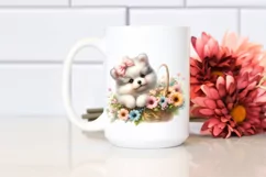 Cute Baby Dog with Flowers in Style Product Image 2