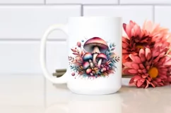 mushroom watercolor splash PNG Product Image 2