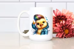 Excited Posing Baby Chicken PNG Product Image 2