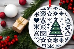 Round Christmas Ornament Sublimation|Clipart Product Image 2