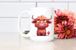 highland cow portrait, Transparent PNG Product Image 2