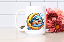 Enthusiastic Wren Napping on Moon Product Image 2