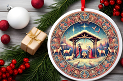 Round Christmass Ornament PNG Product Image 2