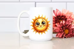 Simple Funny Sun with Big Eyes, Transparent PNG Product Image 2