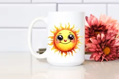Simple Funny Sun with Big Eyes, Transparent PNG Product Image 2