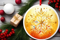 Round Christmas Ornament Sublimation|Clipart Product Image 2