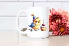 Cute High-Details Bird with Party Hat PNG Product Image 2