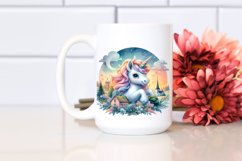 Baby Unicorn in Swedish Countryside PNG Product Image 2