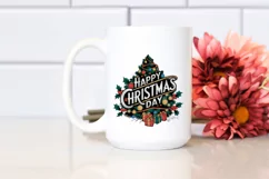 Retro Happy Christmas Day Png Product Image 2