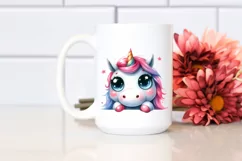 Expressive Unicorn with Big Eyes PNG Product Image 2