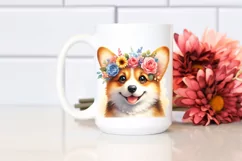 Colorful Pembroke Welsh Corgi Drawing | Sublimation Clipart Product Image 2