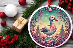Round Christmass Ornament PNG Product Image 2