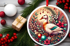 Round Christmass Ornament PNG Product Image 2