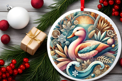 Round Christmass Ornament PNG Product Image 2