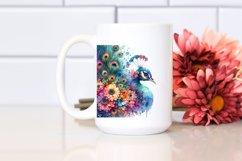 Vibrant Peacock Flowers | Clipart Product Image 2