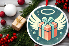 Round Christmass Ornament PNG Product Image 2