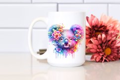Floral 3D Koala Sublimation Clipart Product Image 2