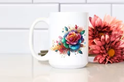 Watercolor Luxury Flower Splash Clipart Product Image 2