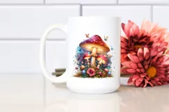 mushroom watercolor splash PNG Product Image 2